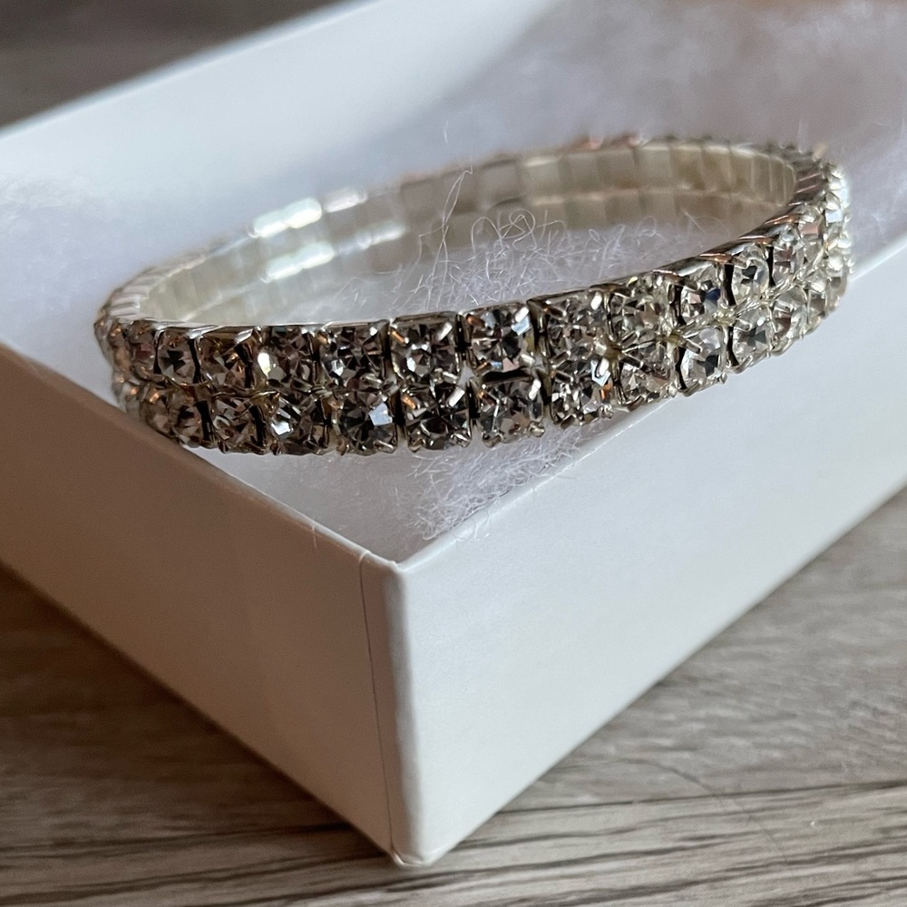Dazzling Silver Rhinestone Bracelet